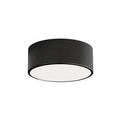 Cleo plafondlamp, Ø 20 cm, IP54, zwart, metaal, E27
