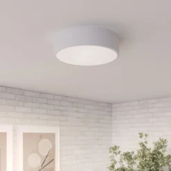 Cleo plafondlamp, Ø 30 cm, IP20, wit, metaal, E27