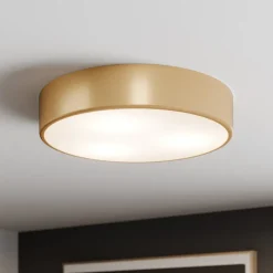 Cleo plafondlamp, Ø 40 cm, IP20, goudkleurig, metaal, E27