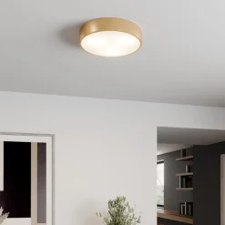 Cleo plafondlamp, Ø 40 cm, IP20, goudkleurig, metaal, E27