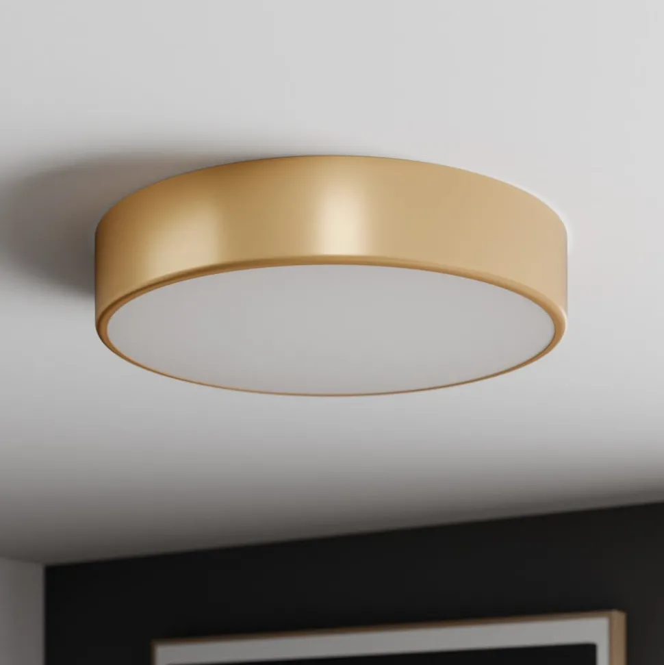 Cleo plafondlamp, Ø 40 cm, IP20, goudkleurig, metaal, E27