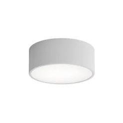 Cleo plafondlamp, Ø 20 cm, IP54, grijs, metaal, E27