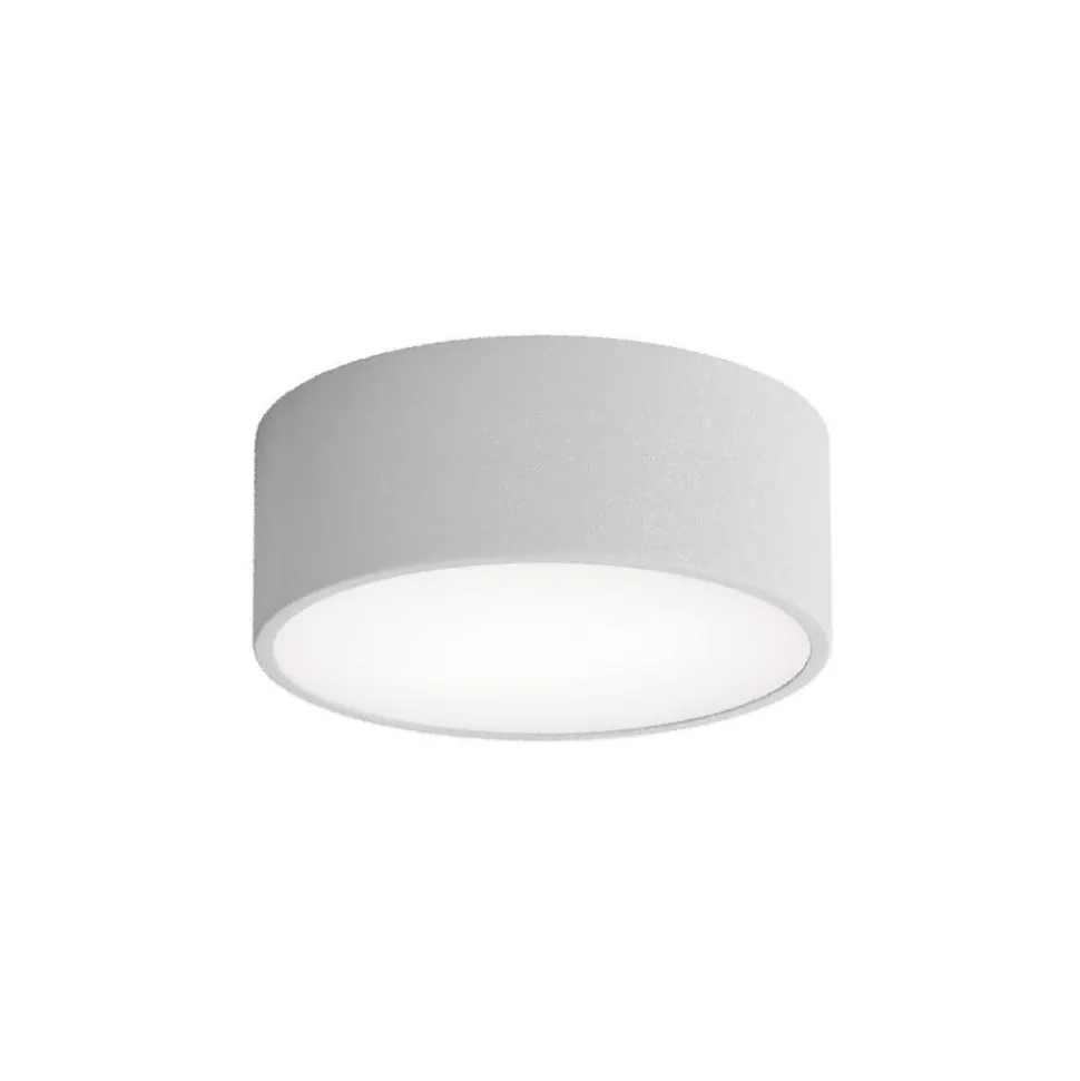 Cleo plafondlamp, Ø 20 cm, IP54, grijs, metaal, E27