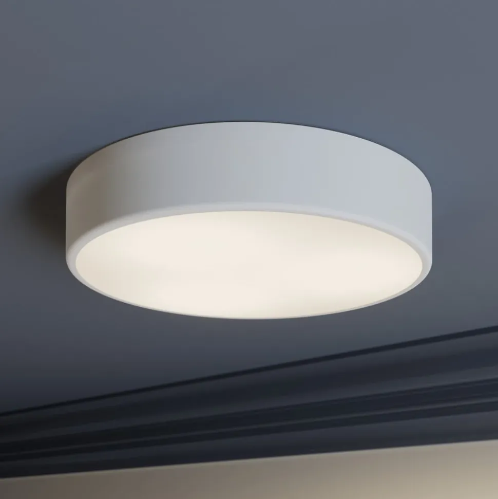 Cleo plafondlamp, Ø 40 cm, IP20, wit, metaal, E27