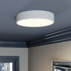 Cleo plafondlamp, Ø 40 cm, IP20, wit, metaal, E27