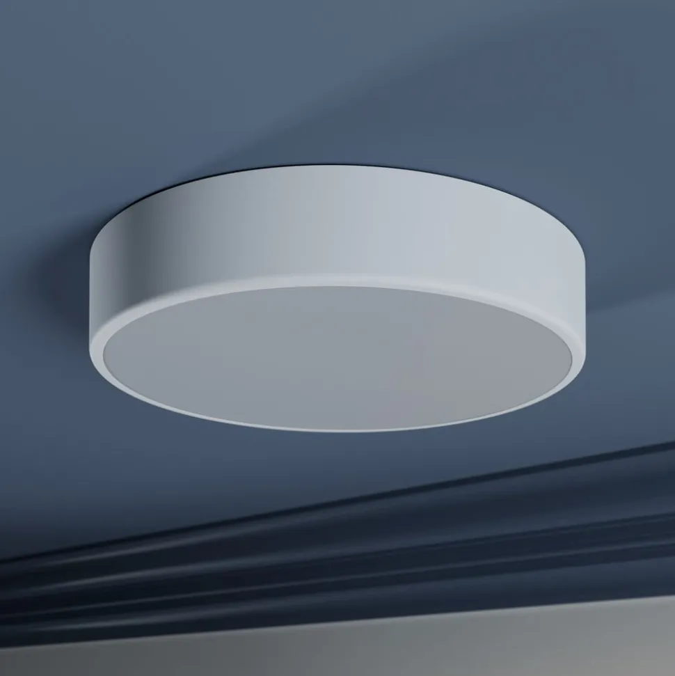 Cleo plafondlamp, Ø 40 cm, IP20, wit, metaal, E27