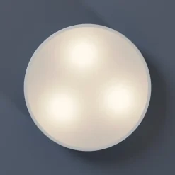 Cleo plafondlamp, Ø 40 cm, IP20, wit, metaal, E27