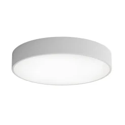 Cleo plafondlamp, Ø 50 cm, IP54, grijs, metaal, E27