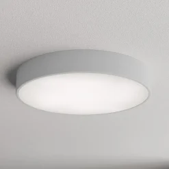 Cleo plafondlamp, Ø 50 cm, IP54, grijs, metaal, E27