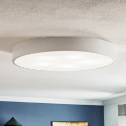 Cleo plafondlamp, Ø 60 cm, IP20, wit, metaal, E27