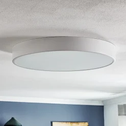 Cleo plafondlamp, Ø 60 cm, IP20, wit, metaal, E27