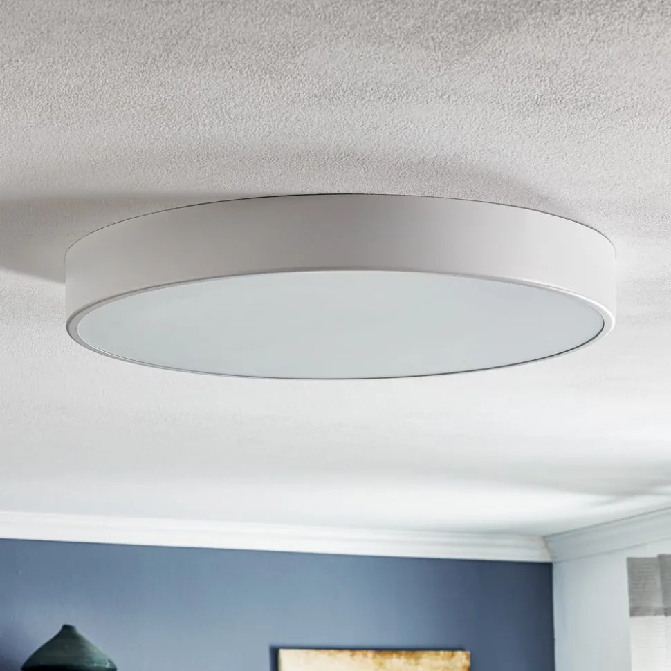 Cleo plafondlamp, Ø 60 cm, IP20, wit, metaal, E27