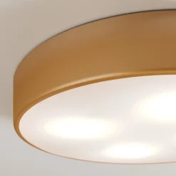 Cleo plafondlamp, Ø 50 cm, IP20, goudkleurig, metaal, E27
