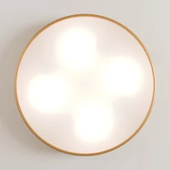 Cleo plafondlamp, Ø 50 cm, IP20, goudkleurig, metaal, E27