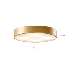 Cleo plafondlamp, Ø 50 cm, IP20, goudkleurig, metaal, E27