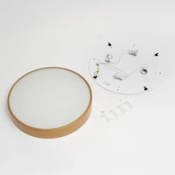 Cleo plafondlamp, Ø 50 cm, IP20, goudkleurig, metaal, E27