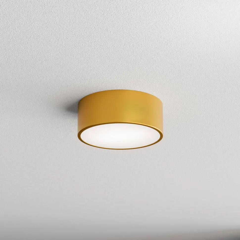 Cleo plafondlamp, Ø 20 cm, IP54, goudkleurig, metaal, E27