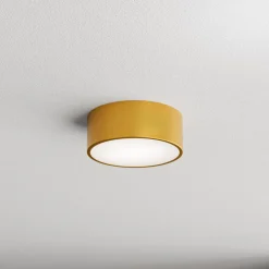 Cleo plafondlamp, Ø 20 cm, IP54, goudkleurig, metaal, E27