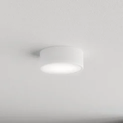 Cleo plafondlamp, Ø 20 cm, IP54, wit, metaal, E27