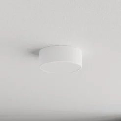 Cleo plafondlamp, Ø 20 cm, IP54, wit, metaal, E27