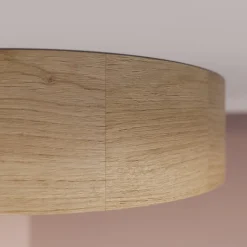 Cleo plafondlamp, Ø 28 cm, 2-lamps, eikenhout, E27