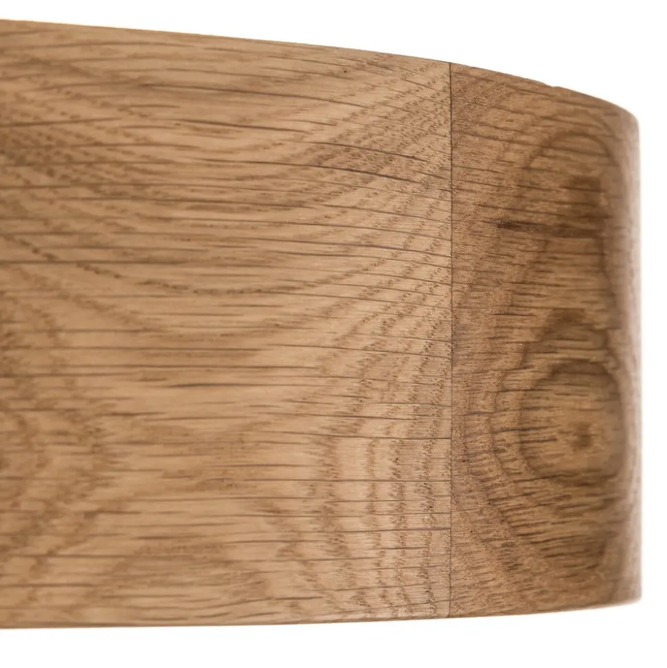 Cleo plafondlamp, Ø 38 cm, 3-lamps, eikenhout, E27