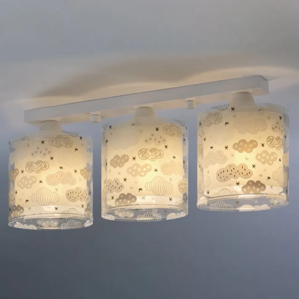 Cloud plafondlamp voor kinderkamer 3-lamps grijs