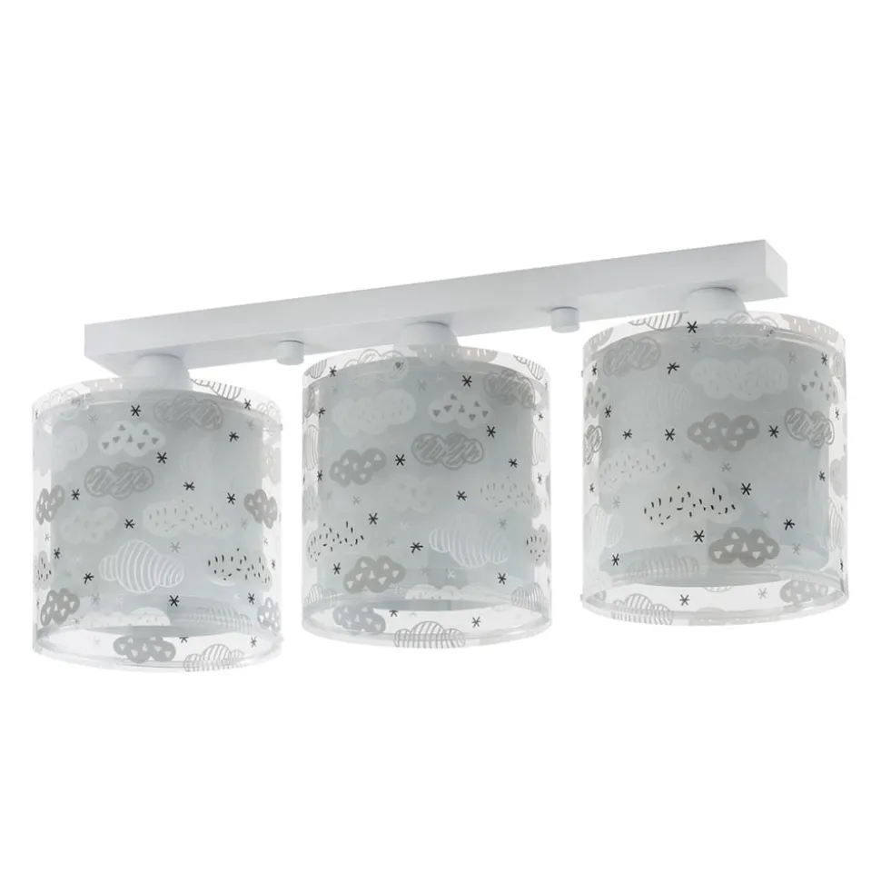 Cloud plafondlamp voor kinderkamer 3-lamps grijs