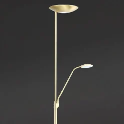 Cobra LED uplighter met messing leeslamp