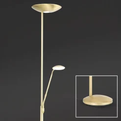 Cobra LED uplighter met messing leeslamp