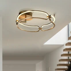 Colette plafondlamp, 3-lamps, roségoud