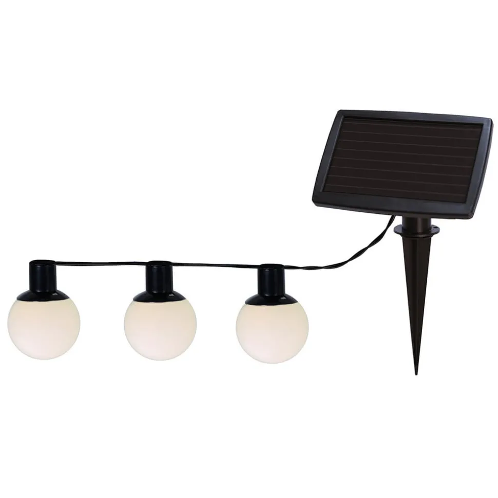 Combinatie LED lichtketting op zonne-energie, 6-lamps, IP44, kunststof