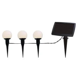 Combinatie LED lichtketting op zonne-energie, 6-lamps, IP44, kunststof