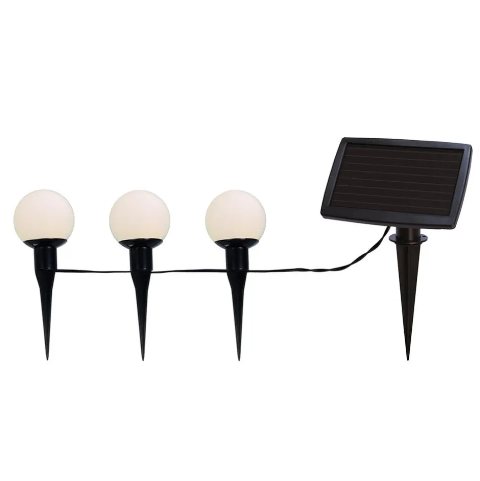 Combinatie LED lichtketting op zonne-energie, 6-lamps, IP44, kunststof