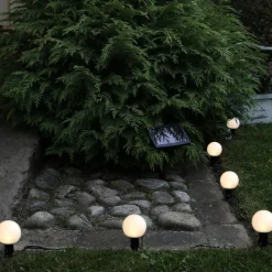 Combinatie LED lichtketting op zonne-energie, 6-lamps, IP44, kunststof