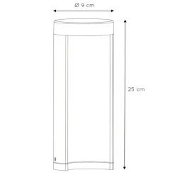 Combo LED sokkellamp in aantrekkelijk design, 25 cm
