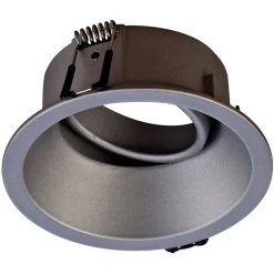 Comfort inbouwlamp, rond, aluminium