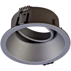 Comfort inbouwlamp, rond, aluminium