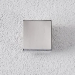 Compacte LED-buitenwandlamp Lydia, rvs