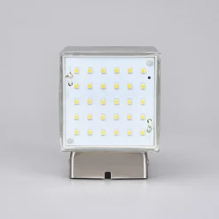 Compacte LED-buitenwandlamp Lydia, rvs