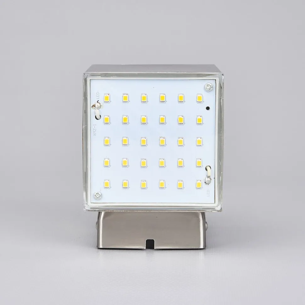 Compacte LED-buitenwandlamp Lydia, rvs