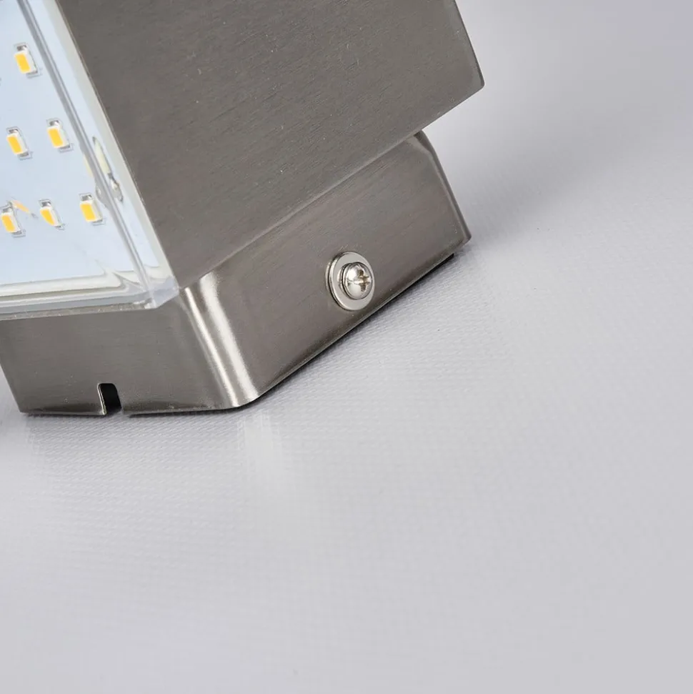 Compacte LED-buitenwandlamp Lydia, rvs