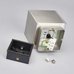 Compacte LED-buitenwandlamp Lydia, rvs