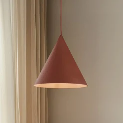 Cono hanglamp, 1-lamp, Ø 25 cm, baksteenrood