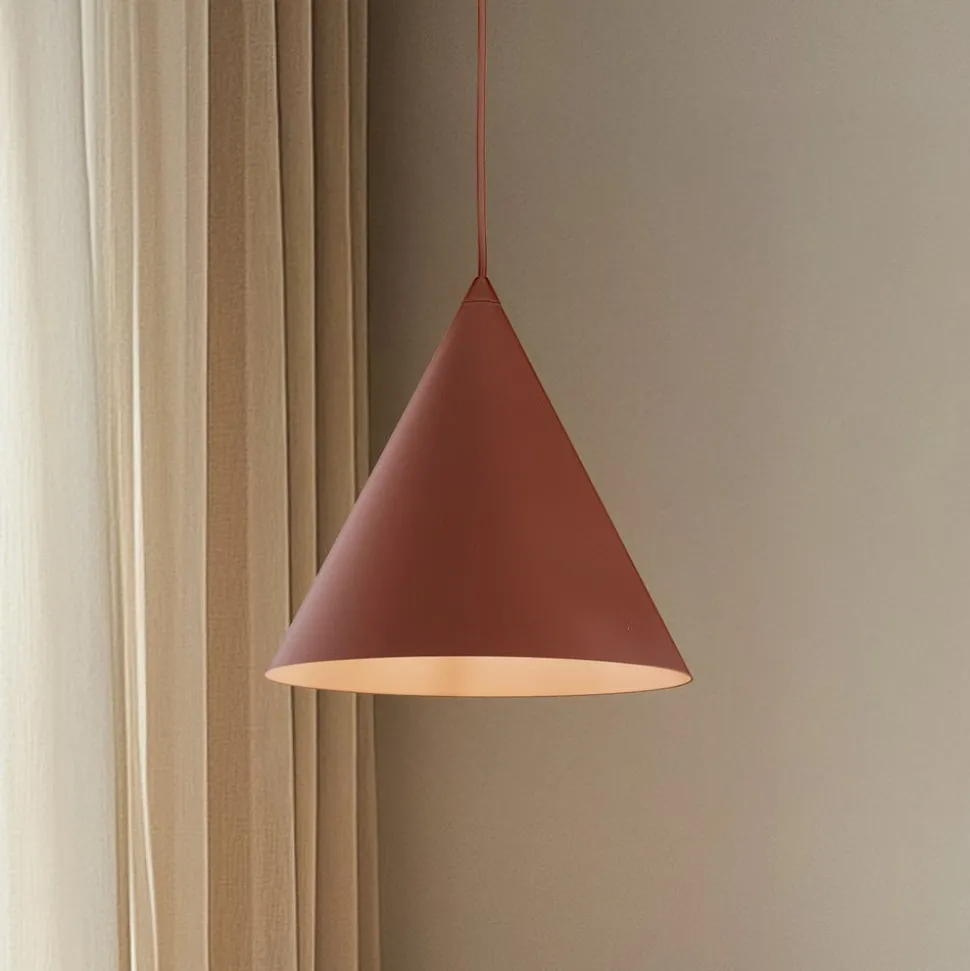 Cono hanglamp, 1-lamp, Ø 25 cm, baksteenrood