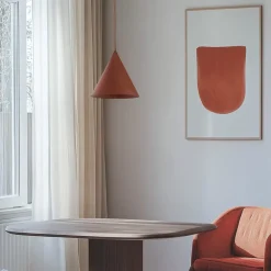 Cono hanglamp, 1-lamp, Ø 25 cm, baksteenrood