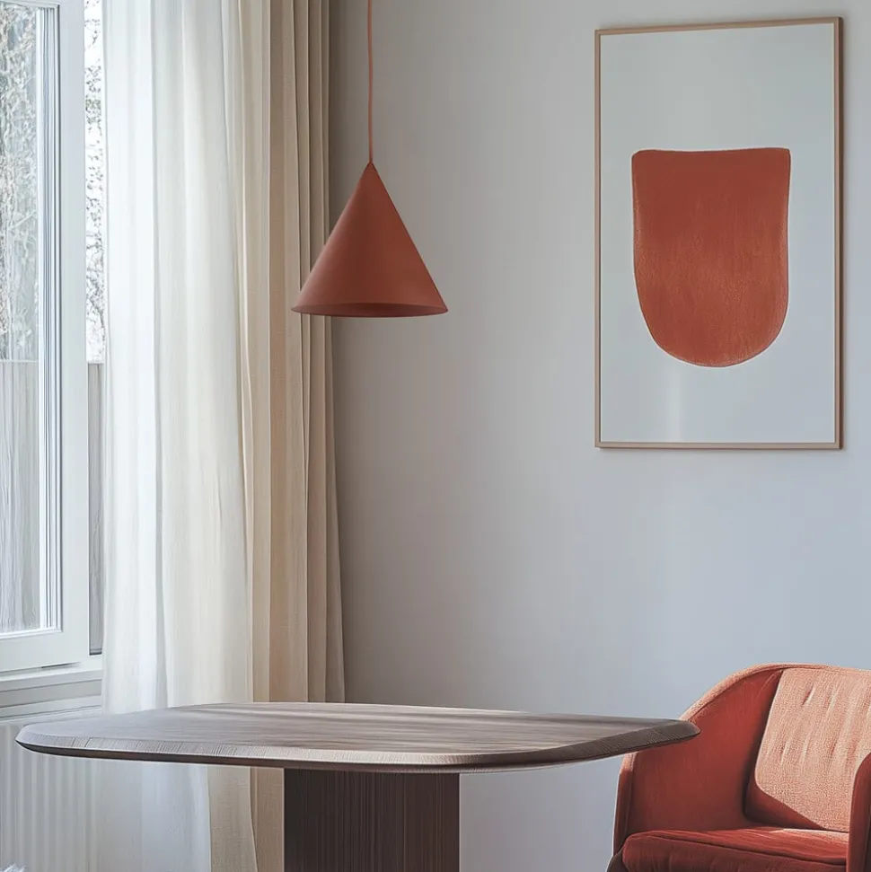 Cono hanglamp, 1-lamp, Ø 25 cm, baksteenrood