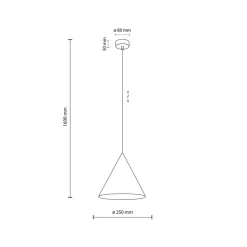Cono hanglamp, wit, Ø 25 cm, staal, 1-lamp