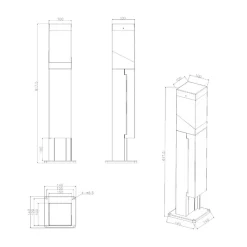 Contactdooszuil Kukui Puka met E27 fitting