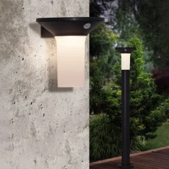 Corbezzola LED buiten wandlamp, zwart, sensor